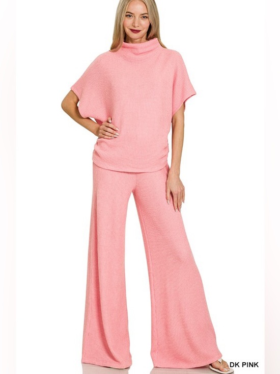 Zenana Outfitters Pants - NWT 2pc ZENANA DK PINK SWEATER
MOCK NECK TOP & LONG PANTS SET SOFT COMFY